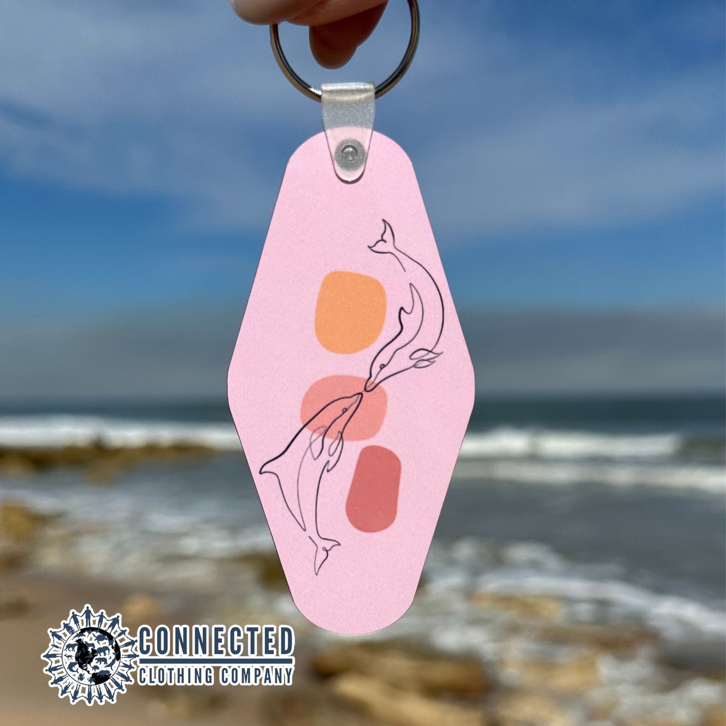 Kissing Dolphins Keychain - Connected Clothing Company - 10% of proceeds donated to ocean conservation