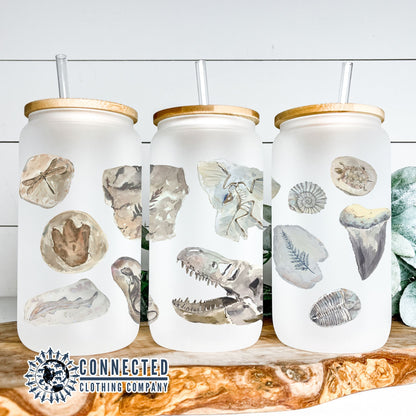 Ancient Fossils Glass Can - Connected Clothing Company - 10% of proceeds donated to ocean conservation