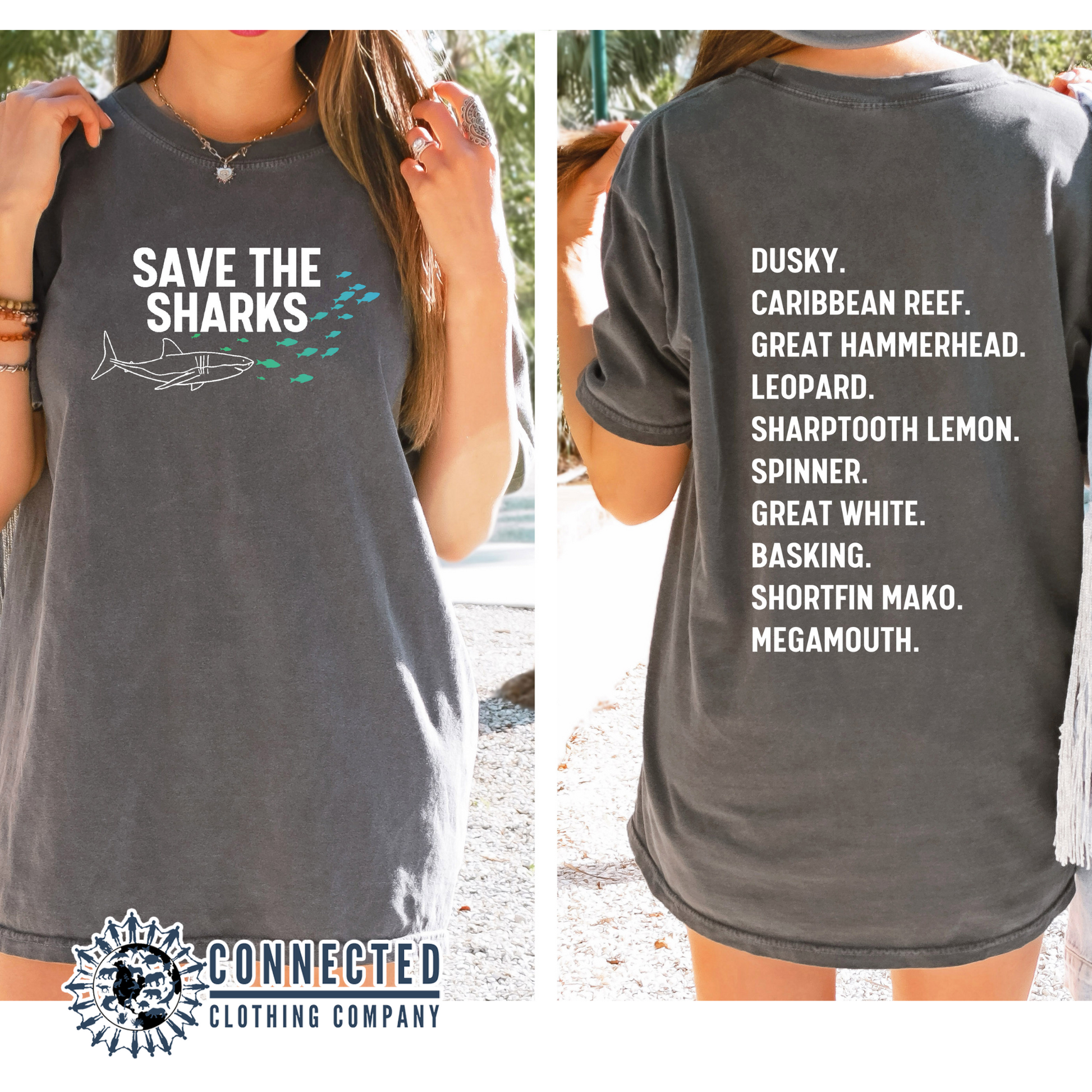 Save The Sharks Species Tee - Connected Clothing Company - 10% donated to shark conservation
