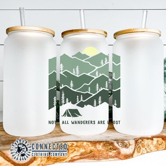Not All Wanderers Are Lost Glass Can - Connected Clothing Company - 10% donated to ocean conservation