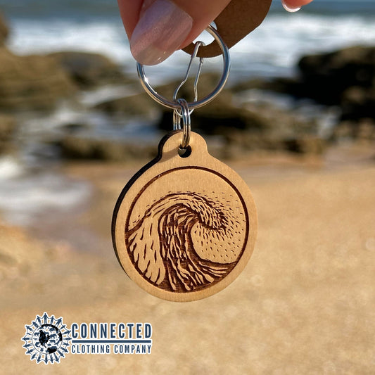 Ocean Wave Keychain - Connected Clothing Company - 10% donated to ocean conservation
