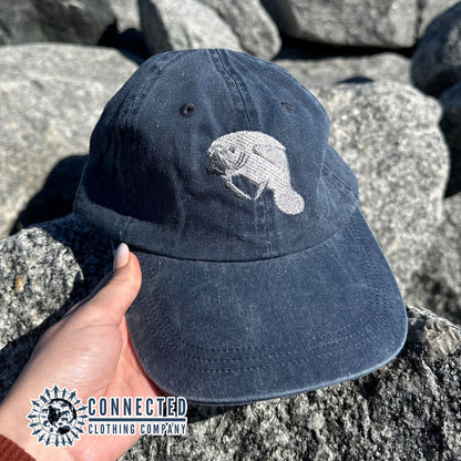 Manatee Embroidered Dad Hat - Connected Clothing Company - 10% donated to manatee conservation