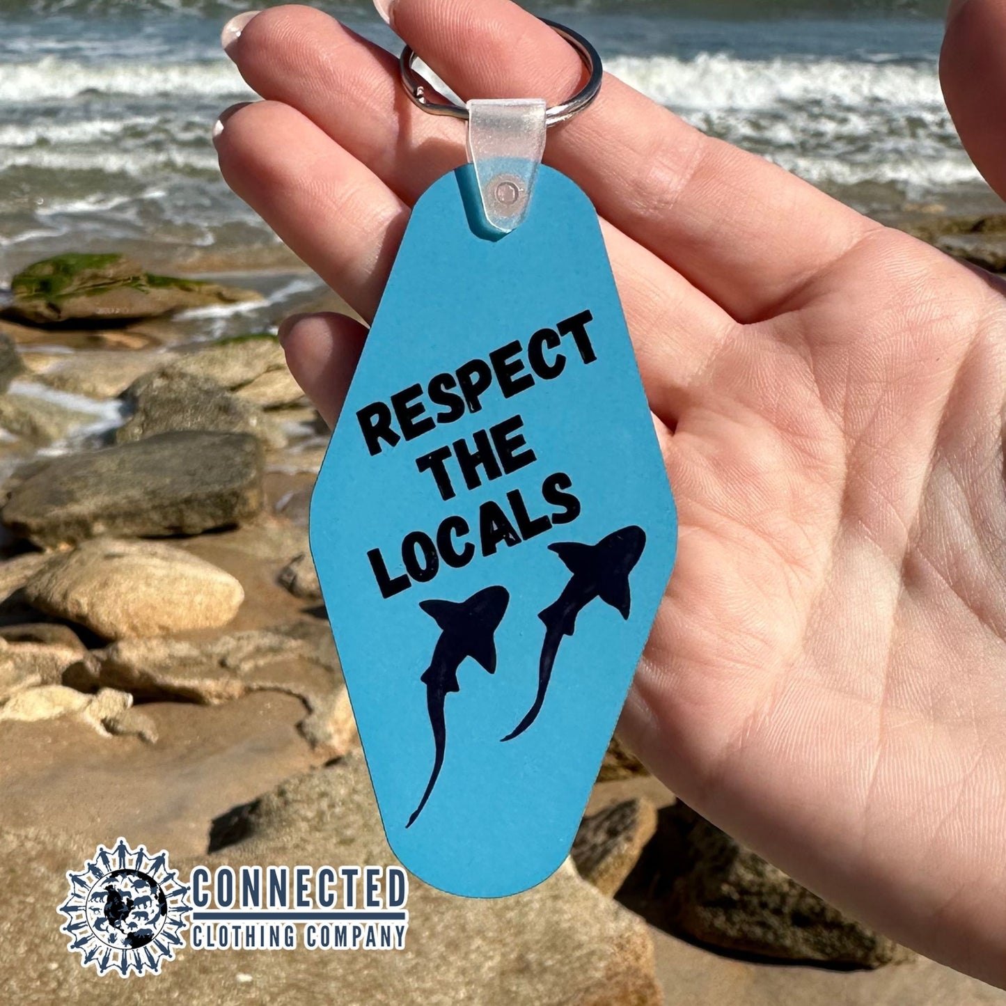 Respect The Locals Shark Keychain