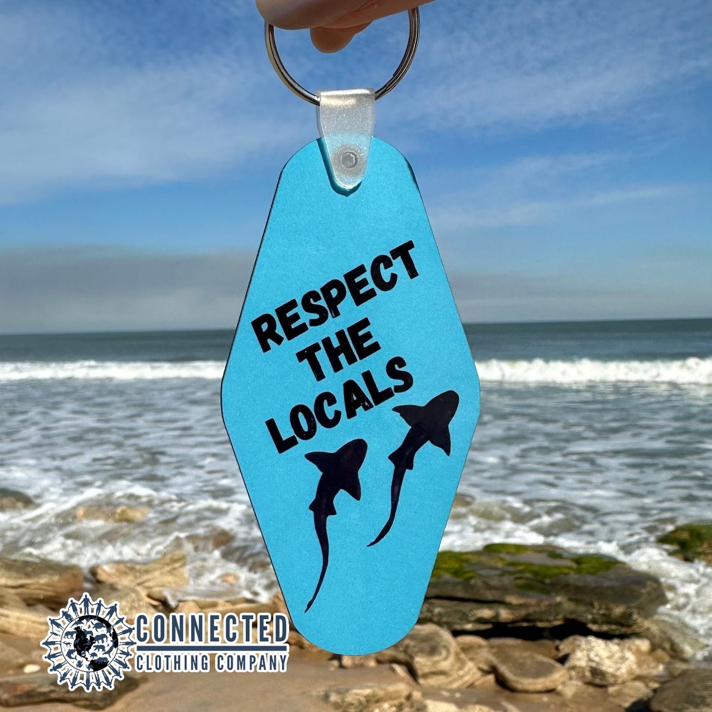 Respect The Locals Shark Keychain