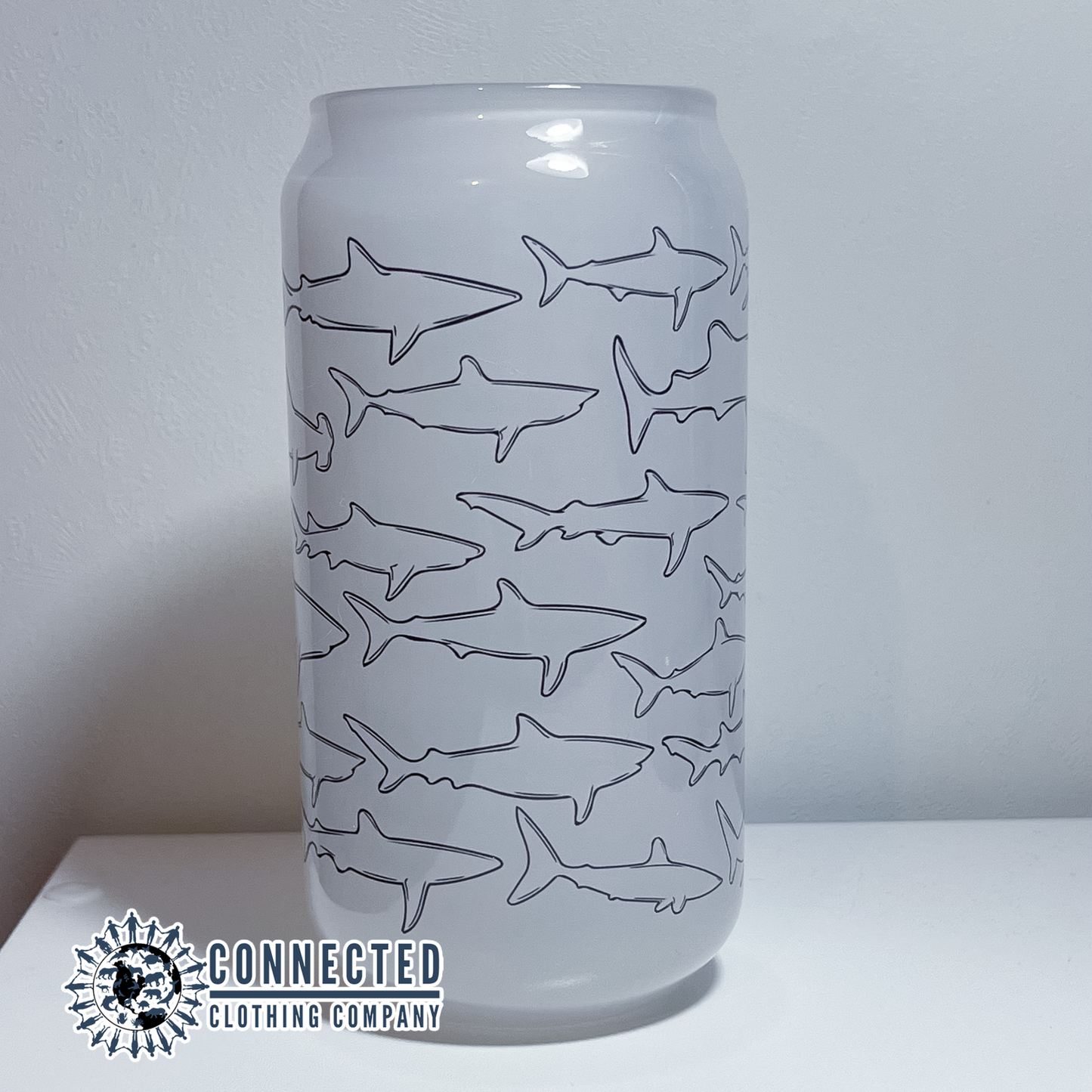 Color Changing Shark Species Glass Can - Connected Clothing Company - 10% of proceeds donated to ocean conservation
