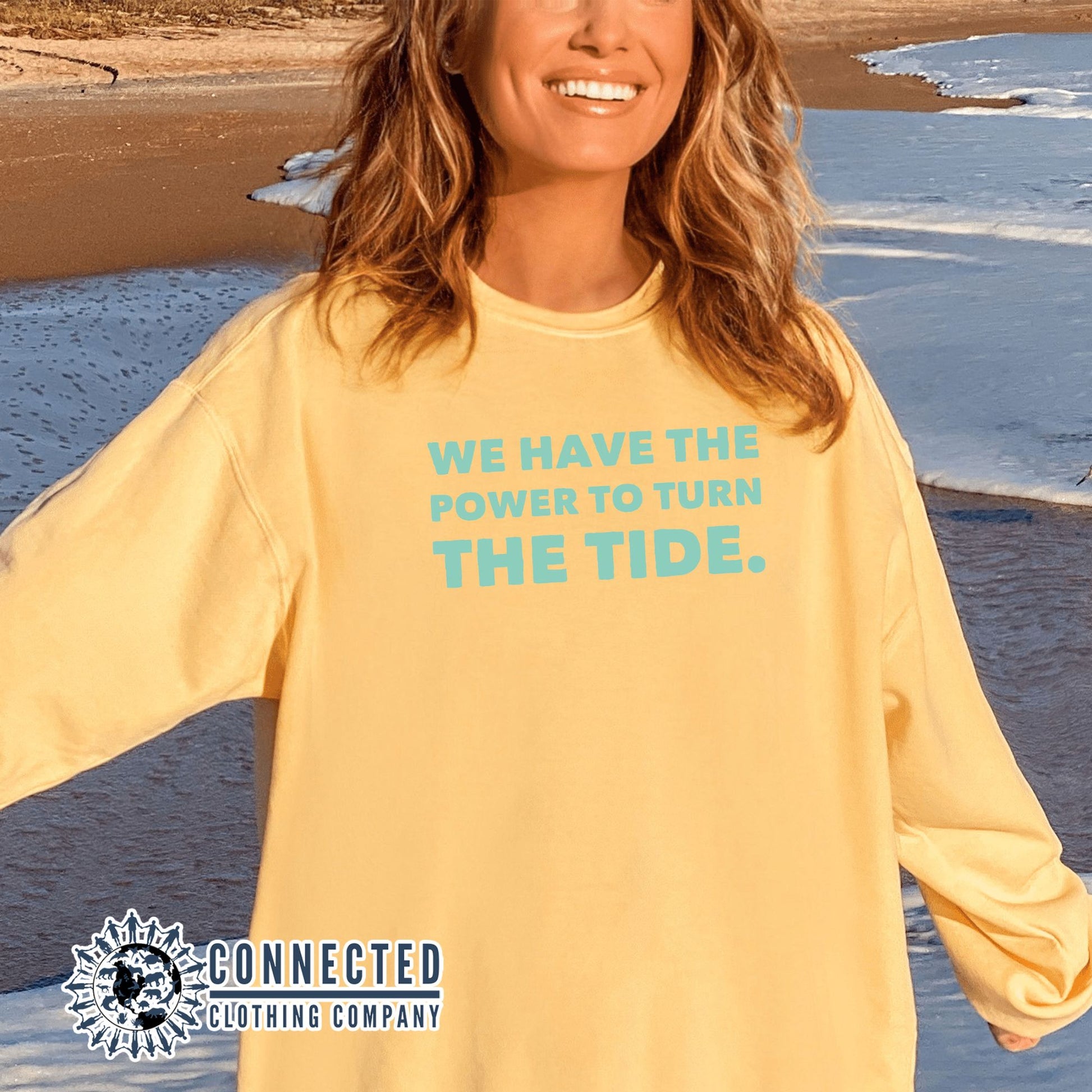 Turn The Tide Crewneck Sweatshirt - Connected Clothing Company - 10% of the proceeds donated to ocean conservation