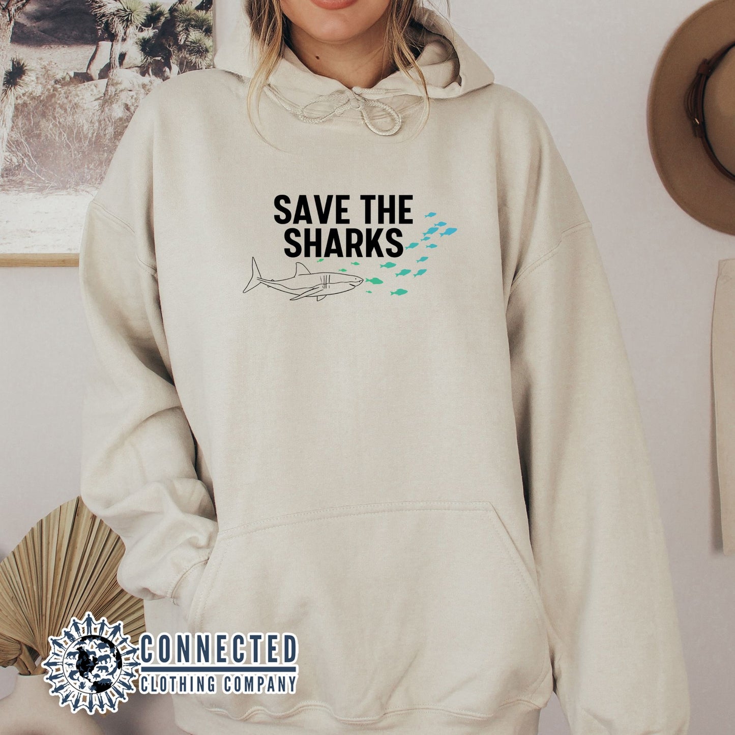 Save The Sharks Species Hoodie - Connected Clothing Company - 10% donated to shark conservation