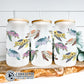 Sea Turtle Flowers Glass Can - Connected Clothing Company - 10% of proceeds donated to sea turtle ocean conservation