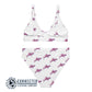 3D Shark Recycled Bikini - 2 piece high waisted bottom bikini - Connected Clothing Company - Ethically and Sustainably Made Apparel - 10% of profits donated to ocean conservation 