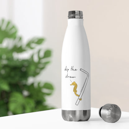 Skip The Straw Seahorse Reusable Water Bottle - Connected Clothing Company - Ethical and Sustainable Clothing - 10% of profits donated to ocean conservation