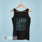 Black All You Need Is Less Women's Tank Top - Connected Clothing Company - 10% of profits donated to Mission Blue ocean conservation