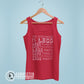 Red All You Need Is Less Women's Tank Top - Connected Clothing Company - 10% of profits donated to Mission Blue ocean conservation