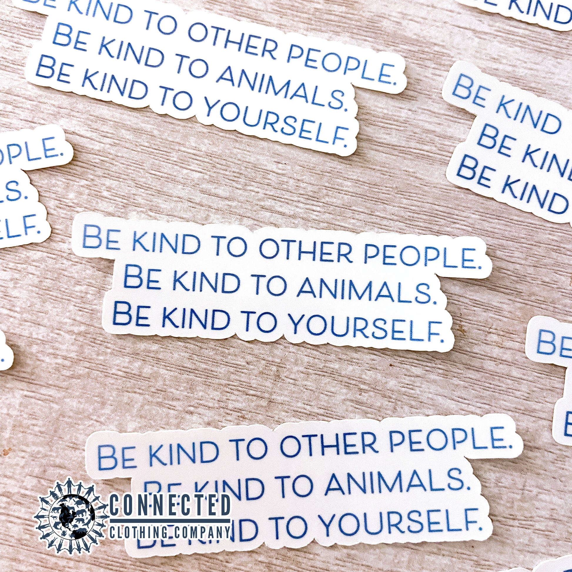 Be Kind To All Sticker - Connected Clothing Company - 10% of proceeds donated to ocean conservation