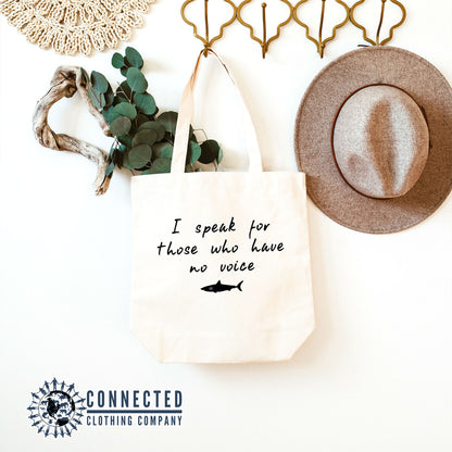 Be The Voice Shark Tote Bag - Connected Clothing Company - 10% of proceeds donated to ocean conservation