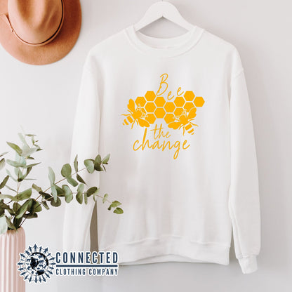 White Bee The Change Crewneck Sweatshirt - Connected Clothing Company - 10% of profits donated to the Honeybee Conservancy