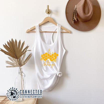 White Bee The Change Women's Tank - Connected Clothing Company - 10% of profits donated to the Honeybee Conservancy