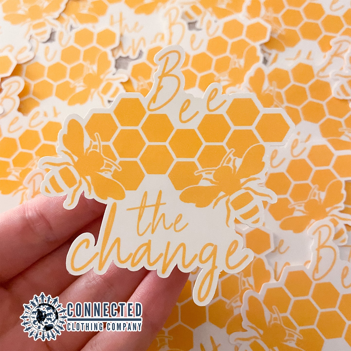Bee The Change Sticker - Connected Clothing Company - 10% of profits donated to the Honeybee Conservancy