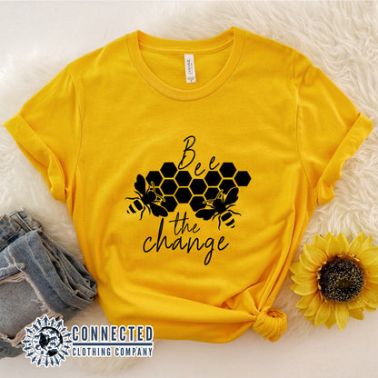 Gold Bee The Change Short-Sleeve Tee - Connected Clothing Company - 10% of profits donated to the Honeybee Conservancy