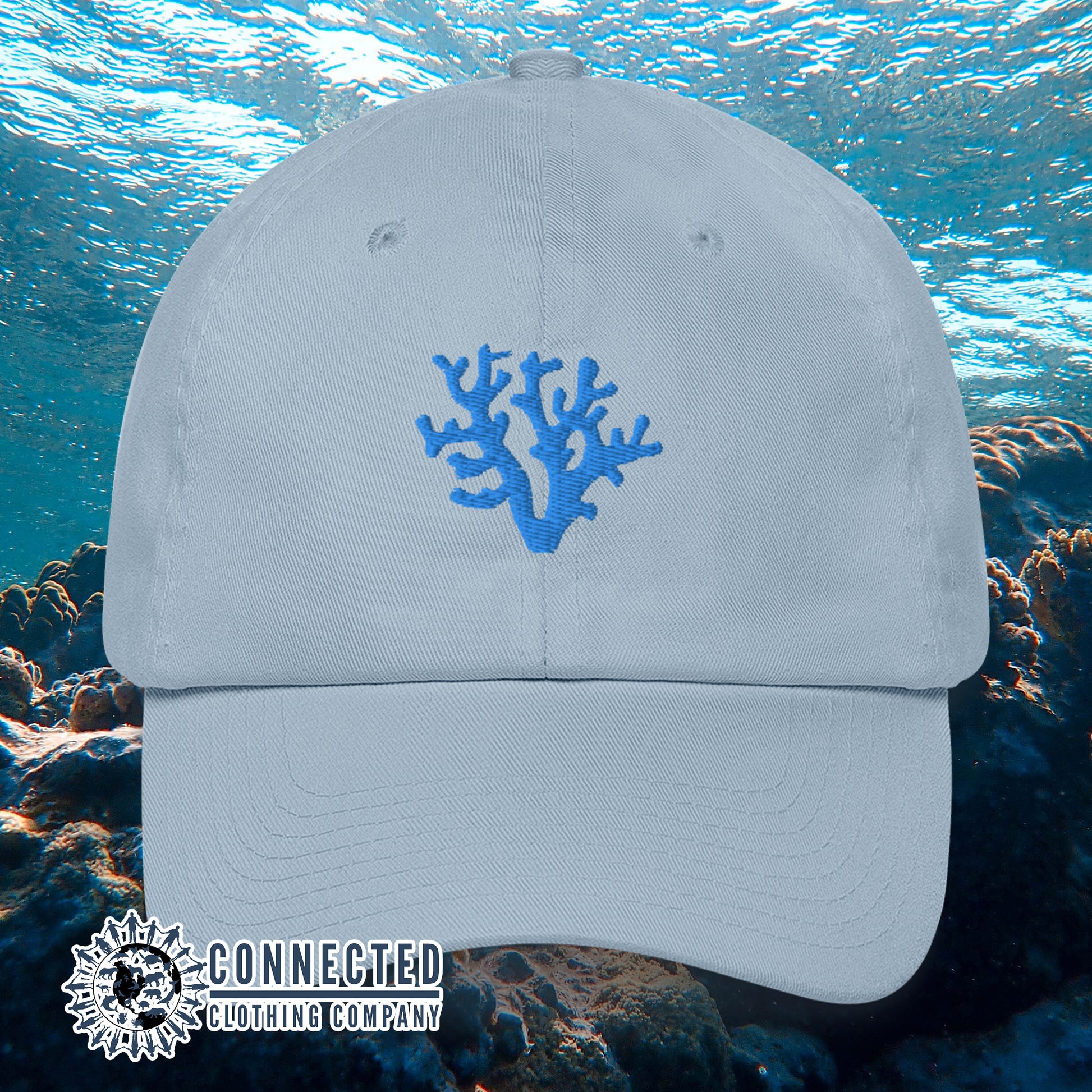 Blue Coral Cotton Cap - Connected Clothing Company - Ethically and Sustainably Made - 10% donated to Mission Blue ocean conservation