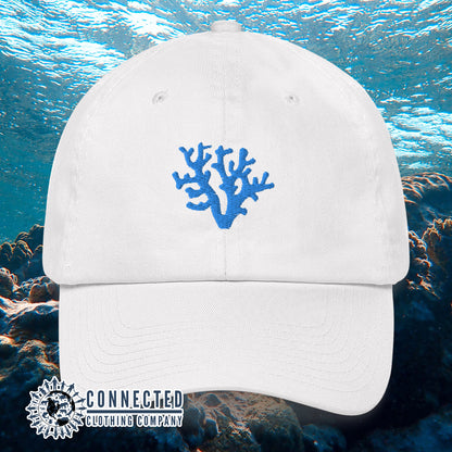 White Coral Cotton Cap - Connected Clothing Company - Ethically and Sustainably Made - 10% donated to Mission Blue ocean conservation