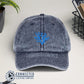 Navy Coral Vintage Cotton Cap - Connected Clothing Company - Ethically and Sustainably Made - 10% donated to Mission Blue ocean conservation