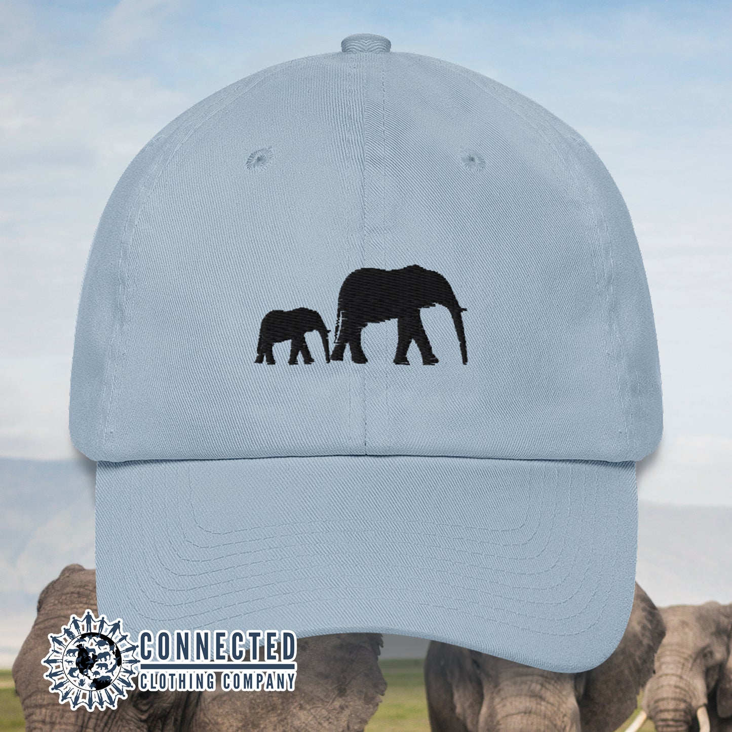 Blue Elephant Eco Friendly Cotton Cap - Connected Clothing Company - 10% of profits donated to elephant conservation