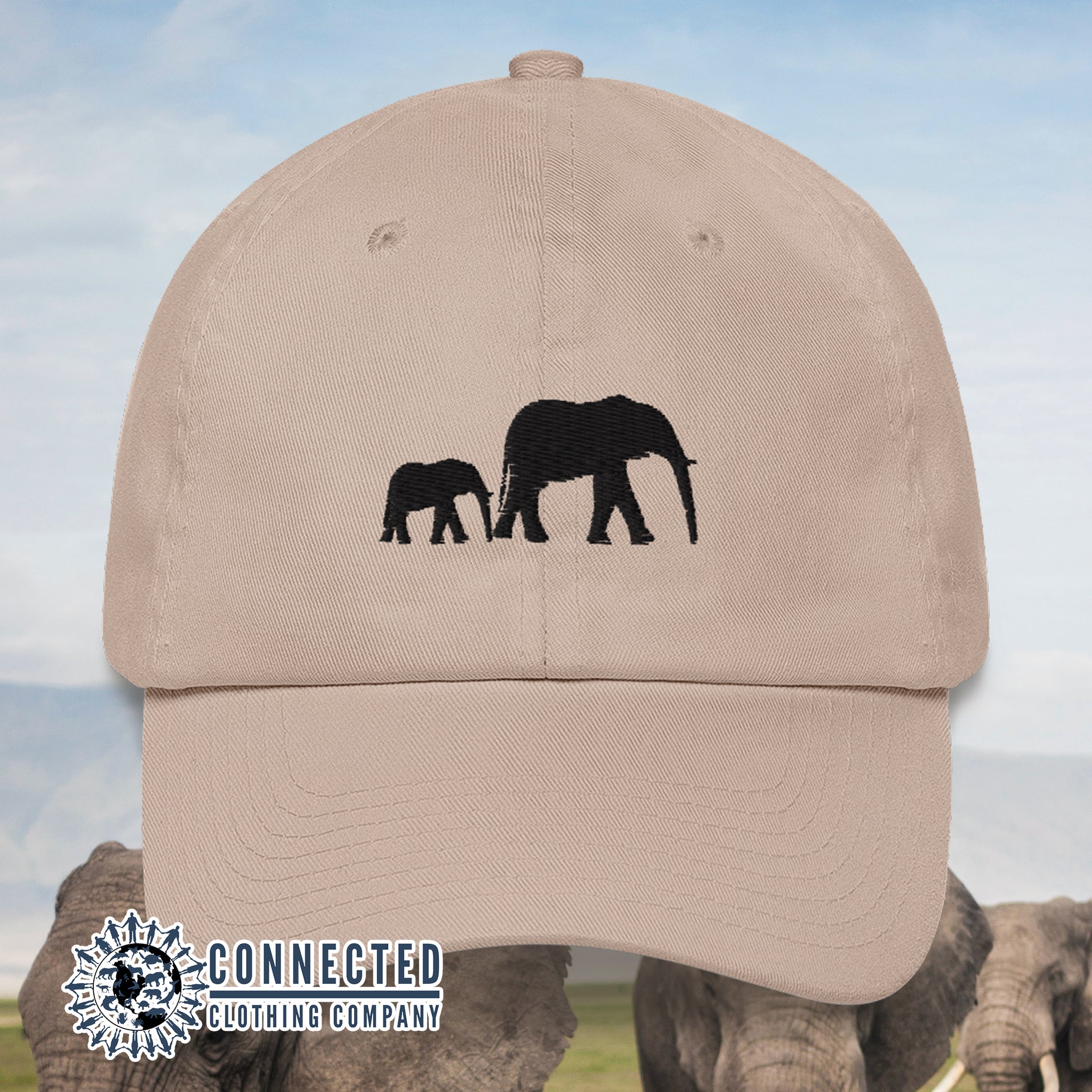 Stone Elephant Eco Friendly Cotton Cap - Connected Clothing Company - 10% of profits donated to elephant conservation