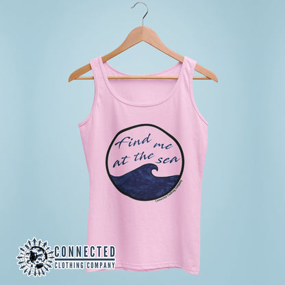Pink Find Me At The Sea Women's Relaxed Tank Top - Connected Clothing Company - 10% of profits donated to Mission Blue ocean conservation