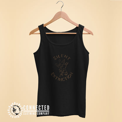 Black Giraffe Silent Extinction Women's Tank Top - Connected Clothing Company - 10% of profits donated to the Giraffe Conservation Foundation