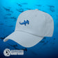 Blue Hammerhead Shark Cotton Cap - Connected Clothing Company - Ethical & Sustainable Clothing That Gives Back - 10% donated to Oceana shark conservation