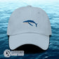 Blue Humpback Whale Cotton Cap - Connected Clothing Company - 10% of profits donated to Mission Blue ocean conservation