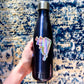 Holographic Skip The Straw Seahorse Sticker (Seahorse holding onto straw while saying skip the straw) stuck to a water bottle - Connected Clothing Company - Ethically and Sustainably Made - $1 donated to Mission Blue ocean conservation