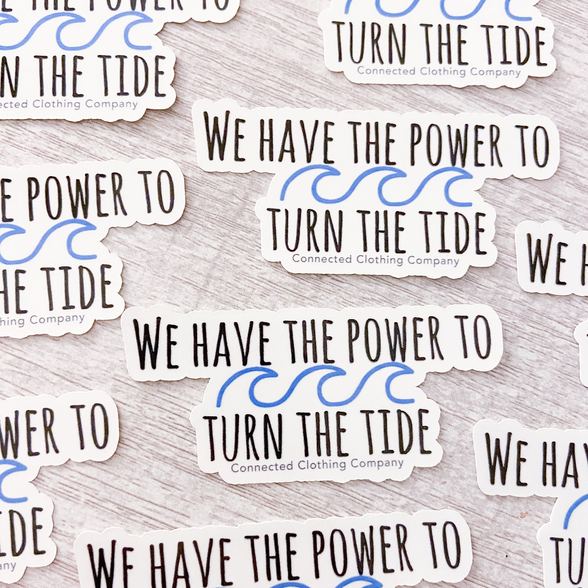 Turn The Tide Sticker - Connected Clothing Company - 10% donated to Mission Blue ocean conservation