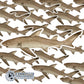 Closeup of Lemon Shark Watercolor Sticker - Connected Clothing Company - Ethical and Sustainable Apparel - portion of profits donated to shark conservation