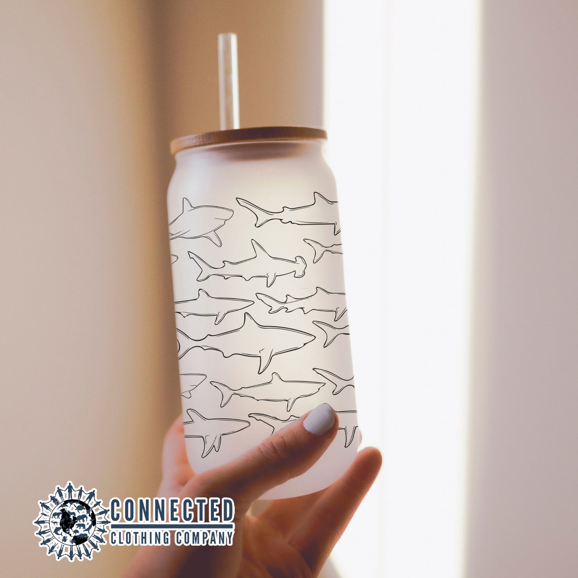Shark Species Glass Can - Connected Clothing Company - 10% donated to ocean conservation