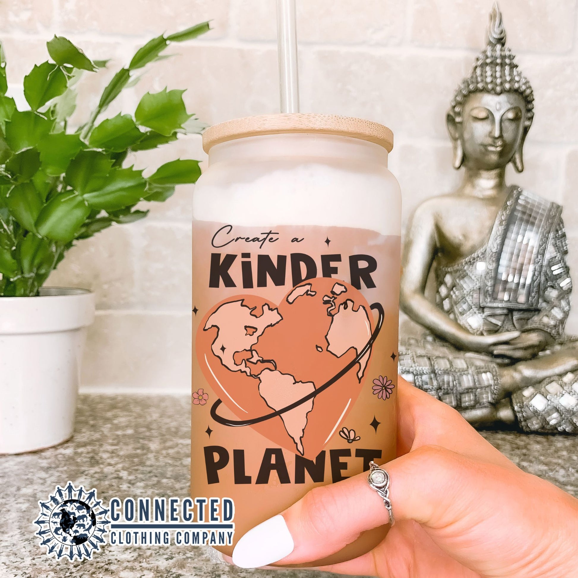 Kinder Planet Glass Can - Connected Clothing Company - 10% of proceeds donated to ocean conservation
