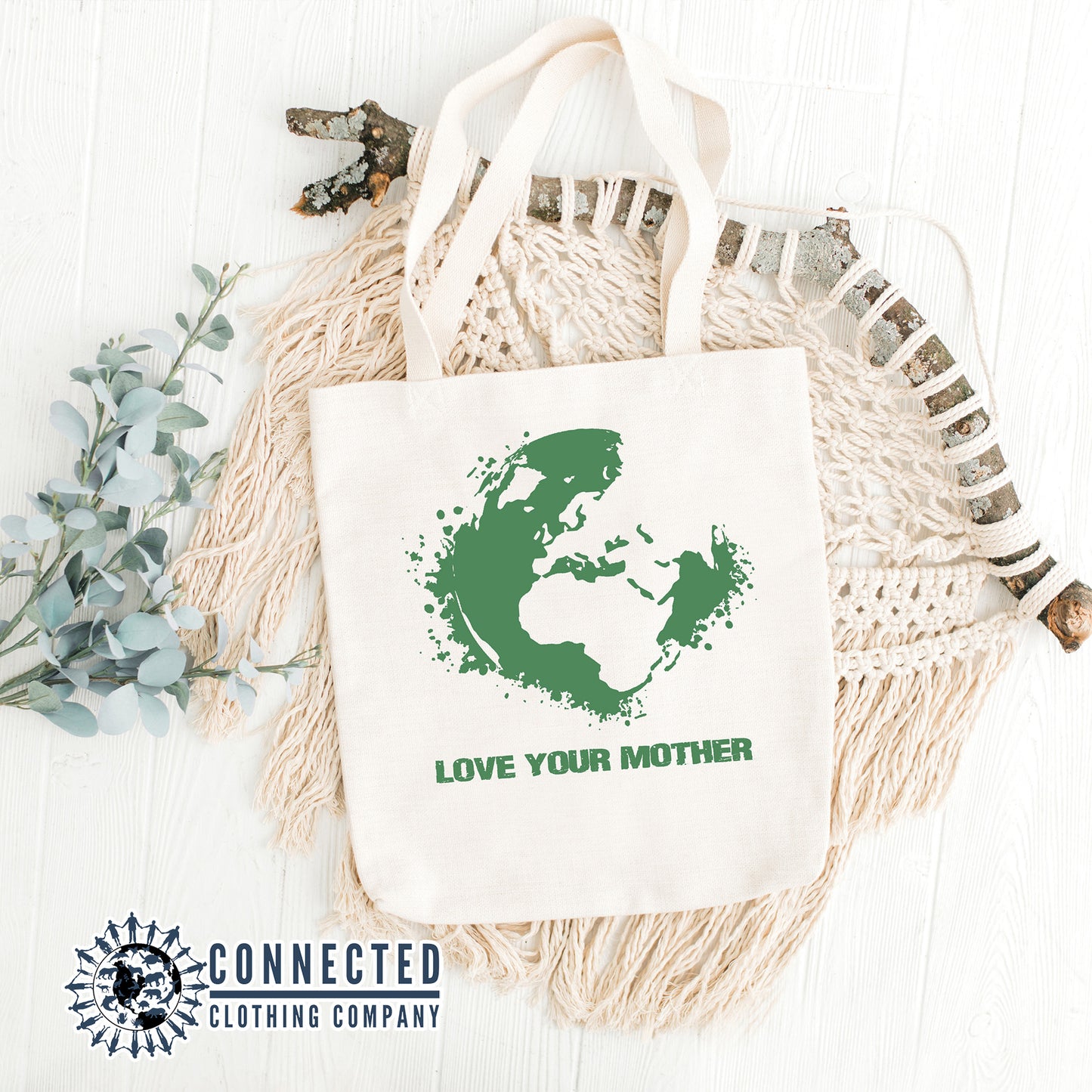 Love Your Mother Earth Tote Bag - Connected Clothing Company - 10% of proceeds donated to ocean conservation