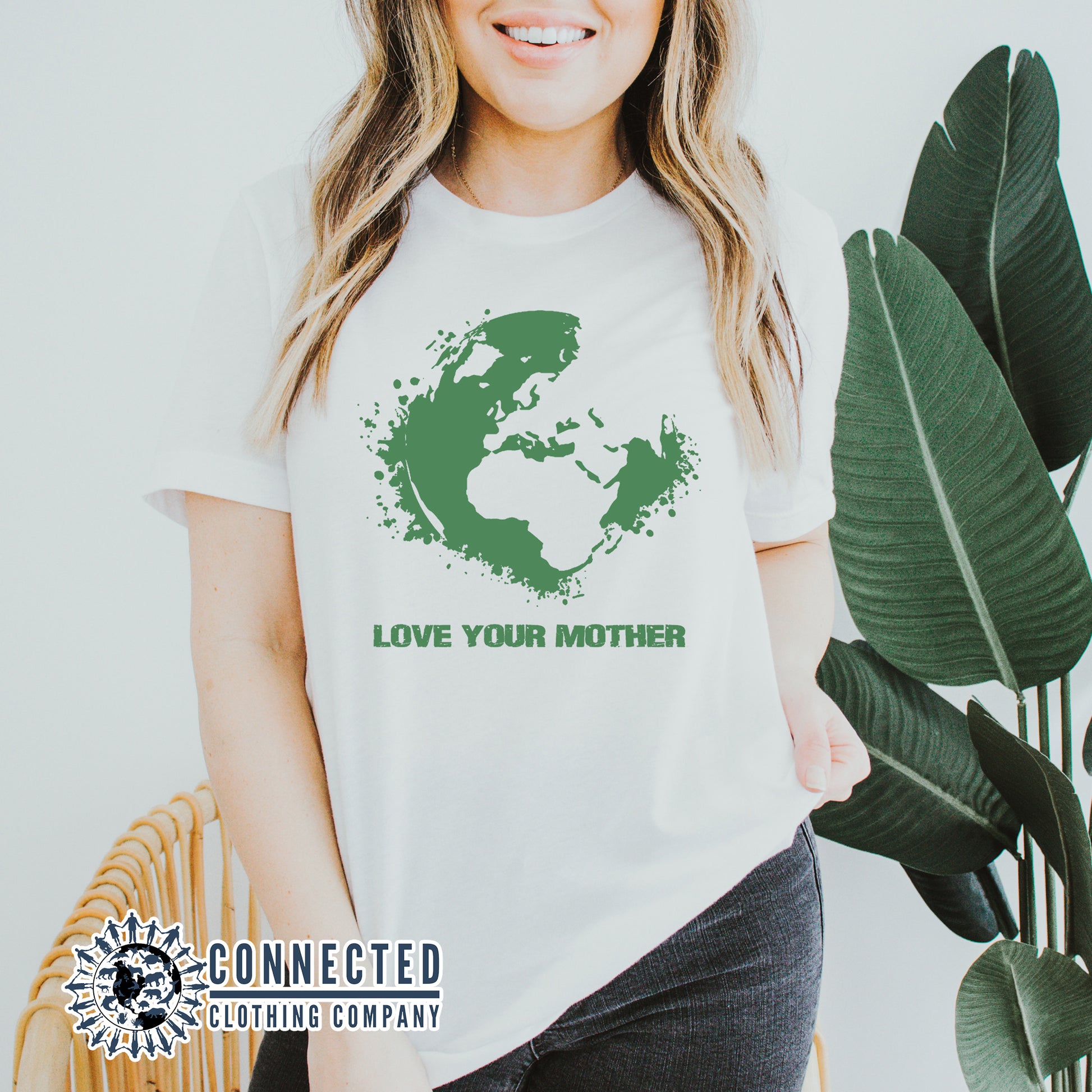 White *Organic* Love Your Mother Earth Short-Sleeve Tee - Connected Clothing Company - 10% of profits donated to the Environmental Defense Fund