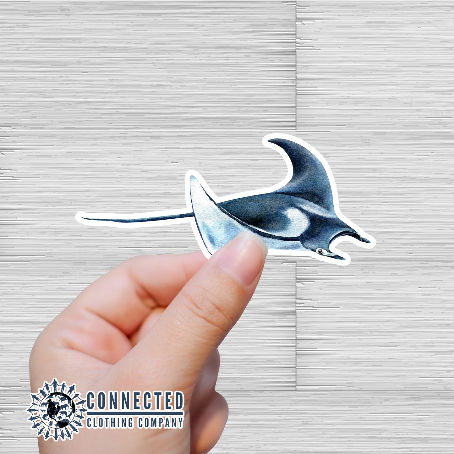 Manta Ray Sticker - Connected Clothing Company - 10% of proceeds donated to ocean conservation