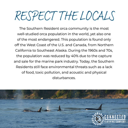 Respect The Locals Orca Mug - Connected Clothing Company - 10% of proceeds donated to orca conservation