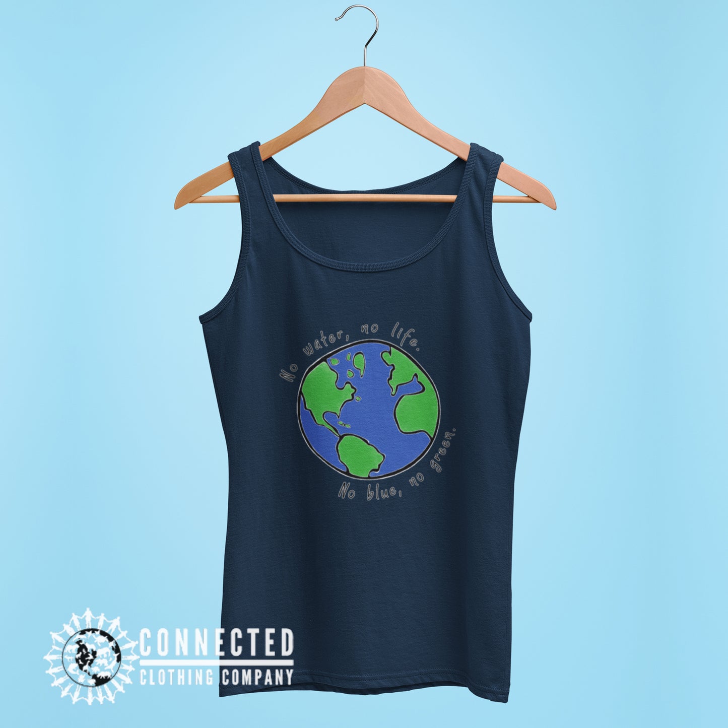 Navy No Blue No Green Women's Relaxed Tank - Connected Clothing Company - Ethically and Sustainably Made - 10% of profits donated to Mission Blue ocean conservation