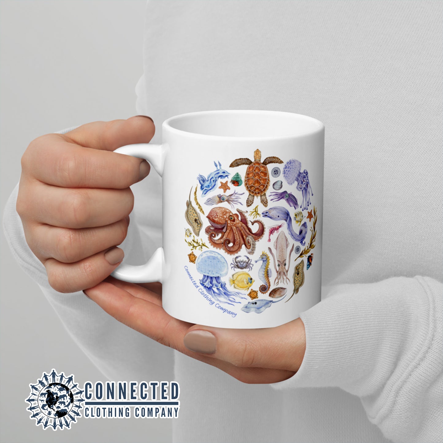 Ocean Sea Creature Classic Mug - Connected Clothing Company - Ethical and Sustainable Clothing That Gives Back - 10% donated to Mission Blue ocean conservation