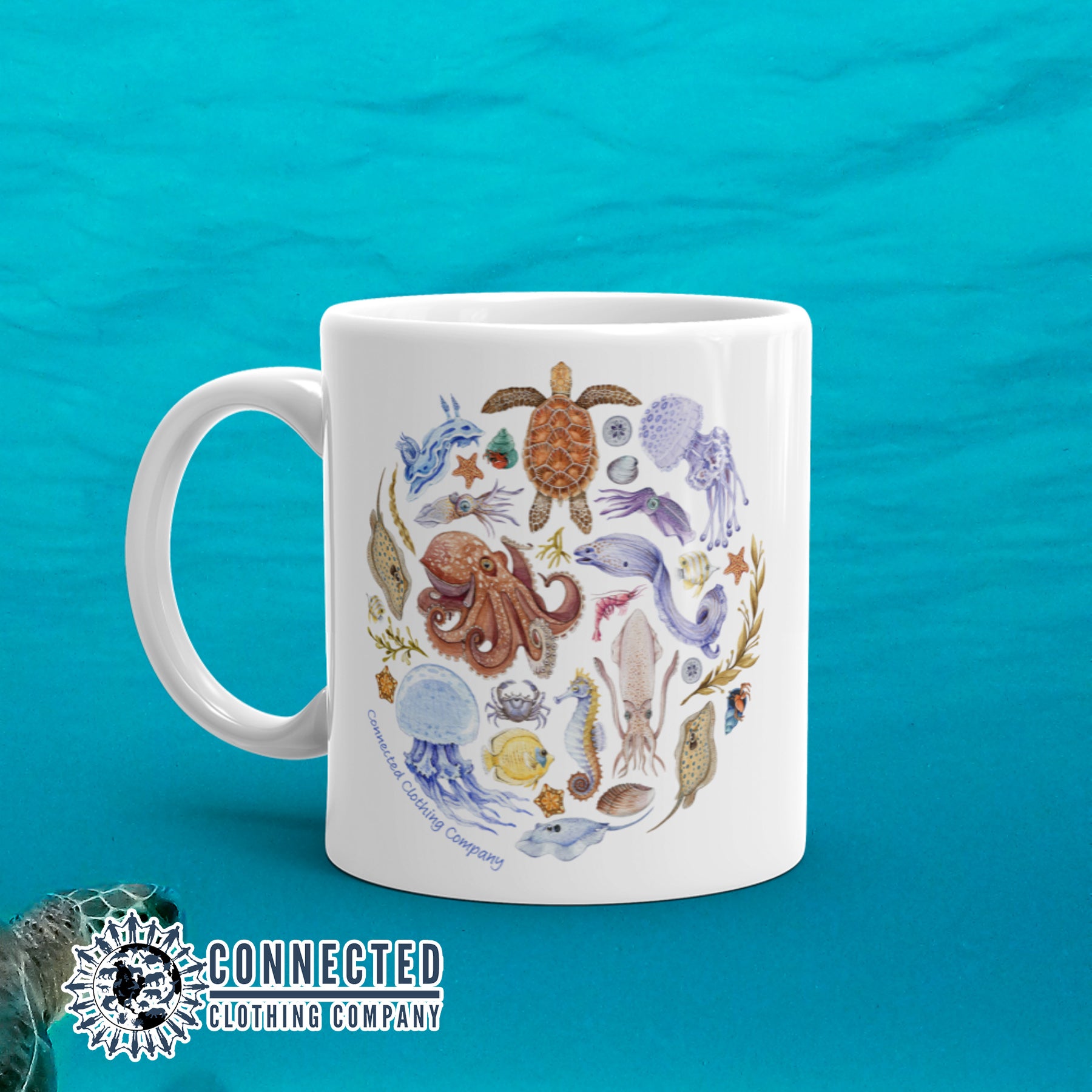 Ocean Sea Creature Classic Mug - Connected Clothing Company - Ethical and Sustainable Clothing That Gives Back - 10% donated to Mission Blue ocean conservation