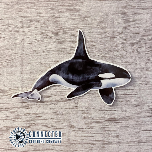 Orca Sticker - Connected Clothing Company - 10% of proceeds donated to Wild Orca nonprofit