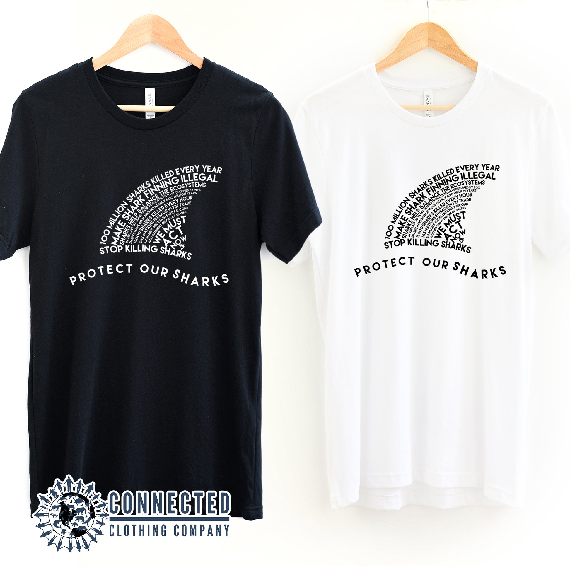 Organic Cotton Protect Our Sharks Short-Sleeve Tee - Connected Clothing Company - 10% of profits donated to shark conservation