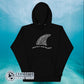 Black Protect Our Sharks Unisex Hoodie - Connected Clothing Company - Ethically and Sustainably Made - 10% donated to Oceana shark conservation