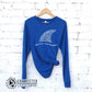 True Royal Blue Protect Our Sharks Long-Sleeve Tee - Connected Clothing Company - Ethically and Sustainably Made - 10% donated to Oceana shark conservation