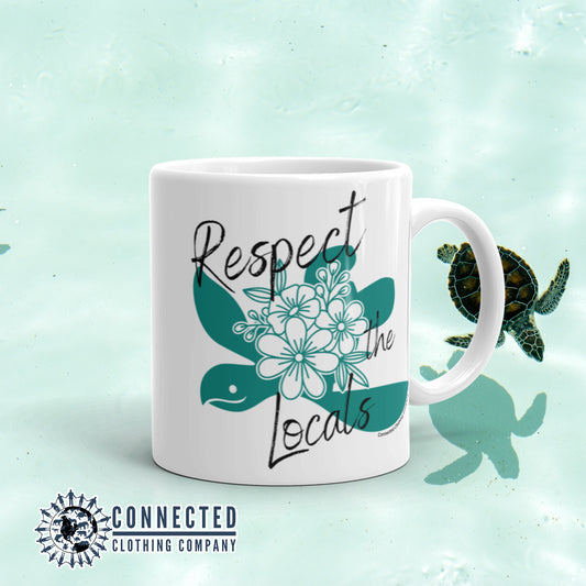 Respect The Locals Sea Turtle Classic Mug - Connected Clothing Company - Ethically and Sustainably Made Clothing - 10% of profits donated to the Sea Turtle Conservancy