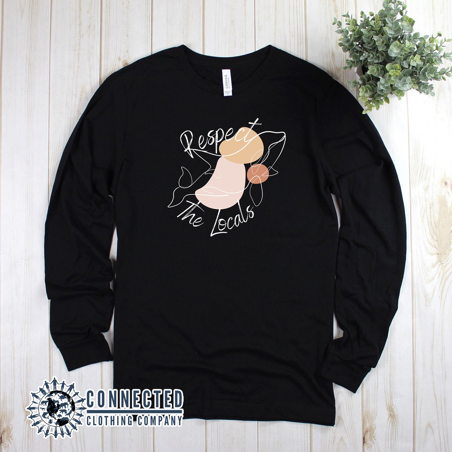 Respect The Locals Orca Long Sleeve Tee - Connected Clothing Company - 10% of the proceeds donated to ocean conservation