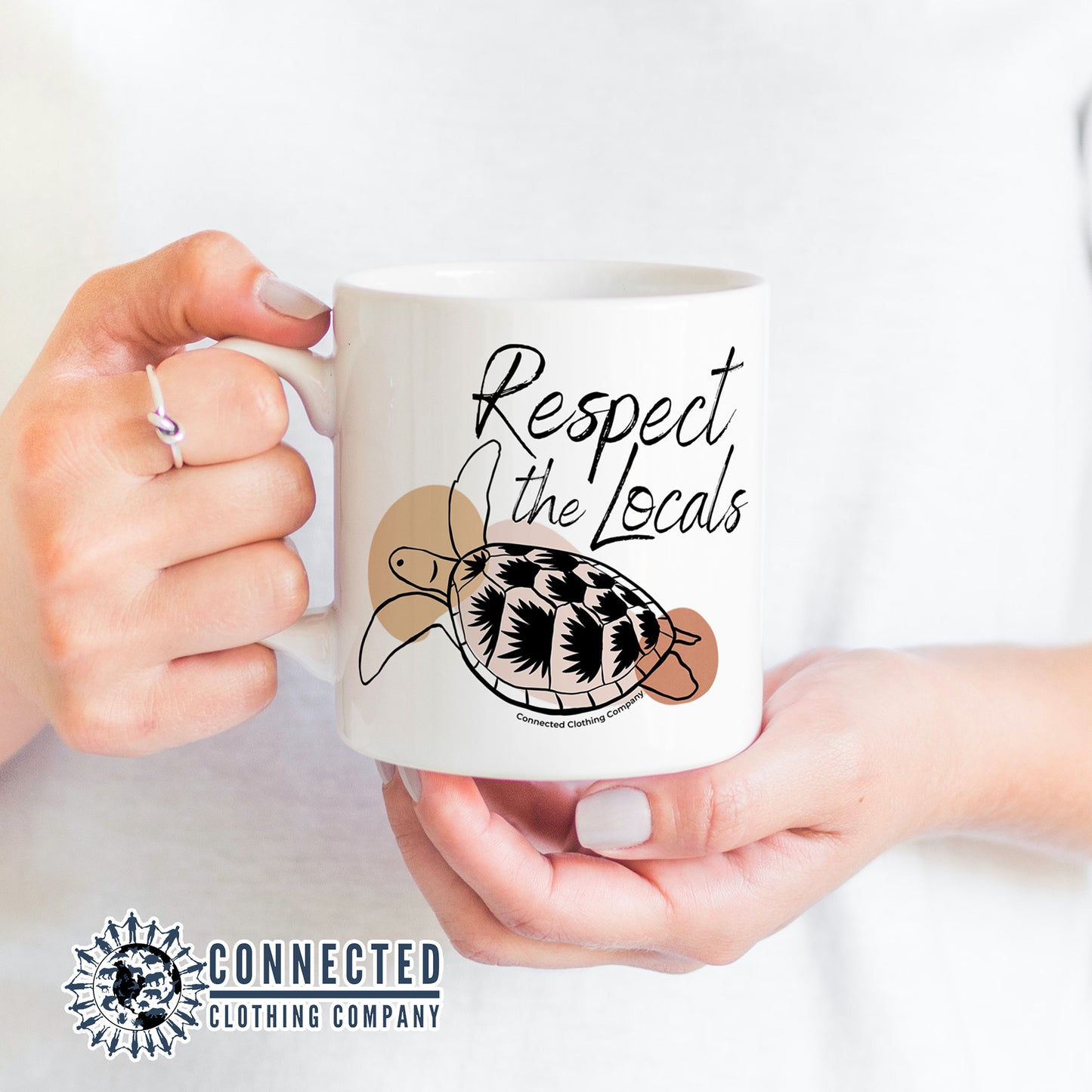 Respect The Locals Sea Turtle Mug - Connected Clothing Company - 10% donated to sea turtle conservation
